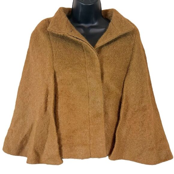 ZARA Mohair Blend Button Down Cape Capelet - Picture 1 of 11